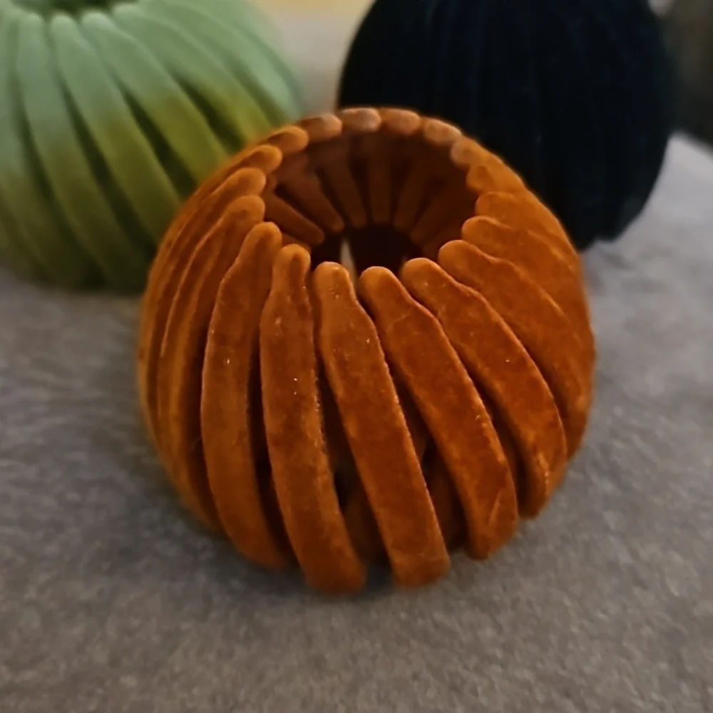3/$30 Set of Three Velvet Bird Nest Bun Clips
